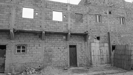 Architectural of the pretty city of M'Hamid in Moroccoの写真素材