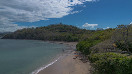 Flight over the Pacific Ocean in Costa Rica