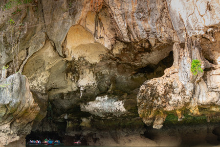 Tourists kayaking in the famous Phang Khao Lak bay in southern Thailandのeditorial素材