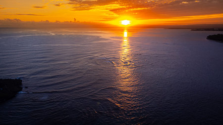 Magnificent sunset on the beach
