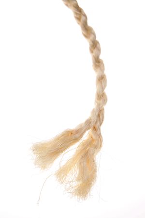 Rope over whiteの写真素材