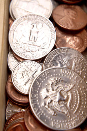 American coins closeup