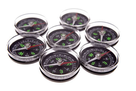 Compasses isolated over white
