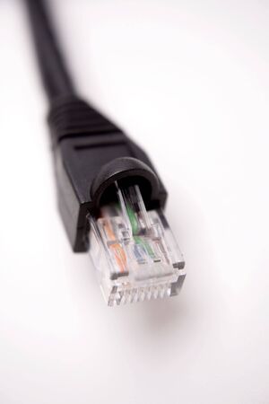 Plug and cable on white