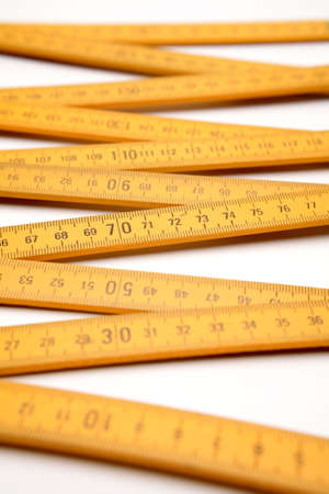 Folding ruler over whiteの写真素材