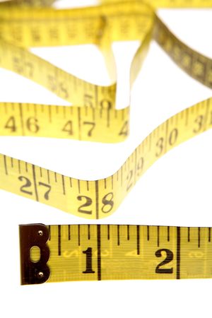 Tape measure on white