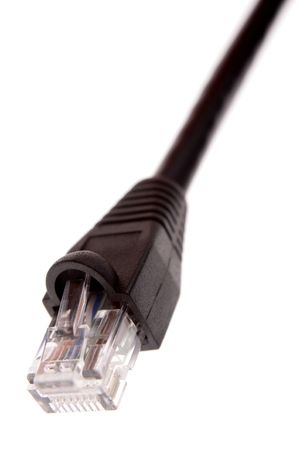 Plug and cable on white