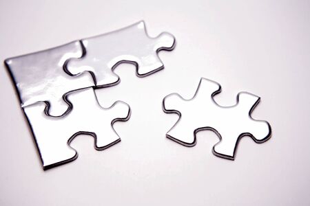 Jigsaw puzzle piecesの写真素材