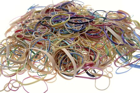 Rubber bands closeupの写真素材