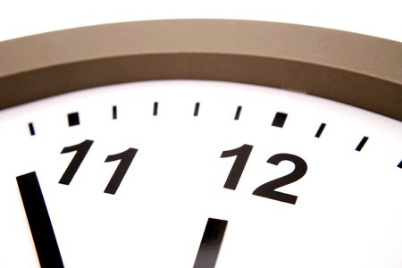 Clock face closeup