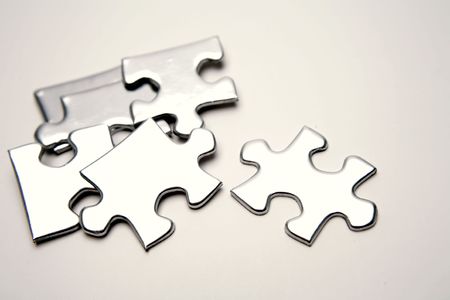 Jigsaw puzzle piecesの写真素材