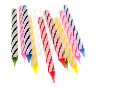 Candles on white backgroundの写真素材