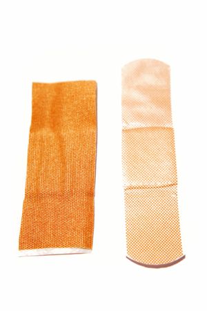 Plasters on white