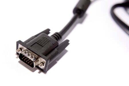 Plug and cable on whiteの写真素材