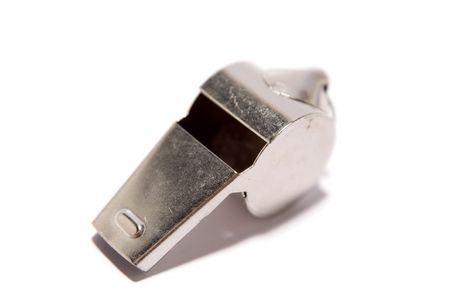 Whistle isolated on white backgroundの写真素材