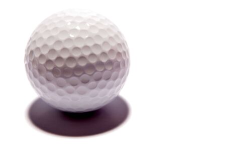 Golf ball over whiteの写真素材