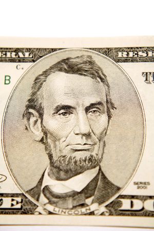 Five dollar note detail