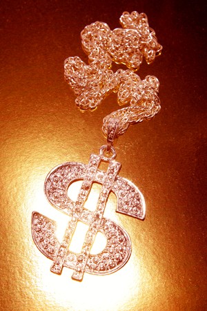 Dollar symbol necklaceの写真素材