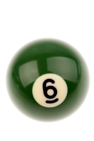 Pool ball isolated on white background