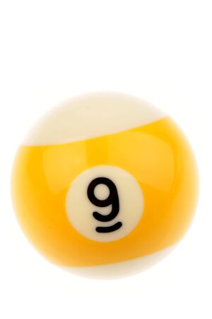 Pool ball isolated on white background
