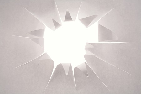 Hole in paper