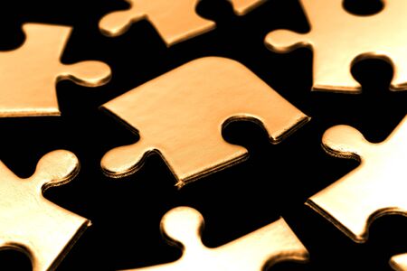 Jigsaw puzzle piecesの写真素材