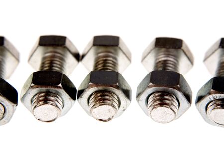 Nuts and bolts closeupの写真素材