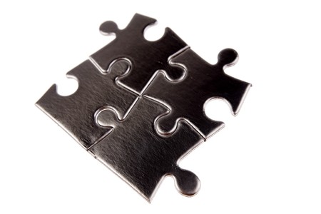 Jigsaw puzzle piecesの写真素材