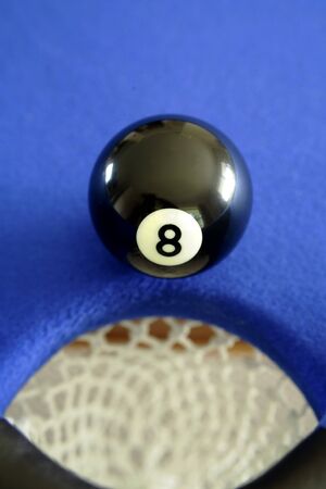 Pool ball on table