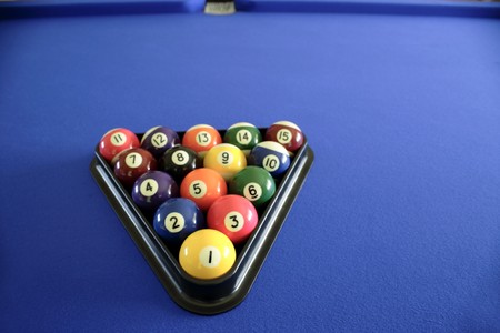 Pool balls on table
