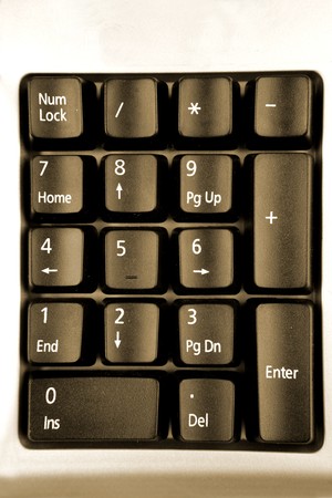 Closeup of computer keyboard