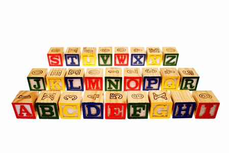 Alphabet learning blocksの写真素材