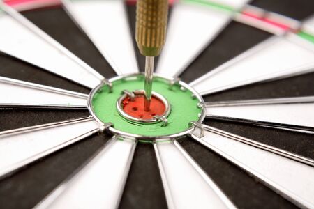 Dart in dartboardの写真素材