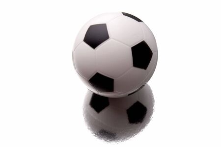 Football isolated over white backgroundの写真素材