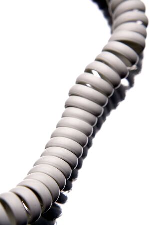 Curly telephone cordの写真素材