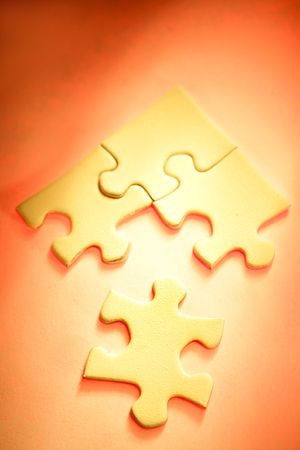 Jigsaw puzzle piecesの写真素材