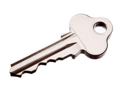 Key isolated on white backgroundの写真素材
