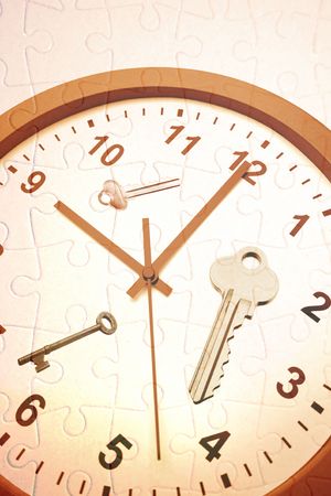 Unlock the puzzle of timeの写真素材