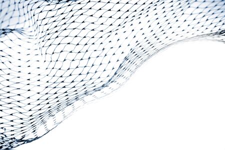 Close-up of netting on white background