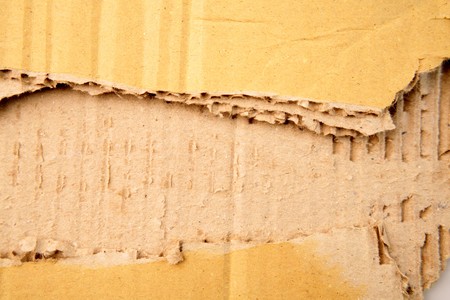 Torn corrugated cardboardの写真素材