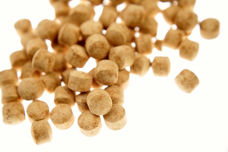 Capsules on plain background. Copy spaceの写真素材