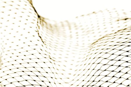 Close-up of plastic fishing netの写真素材