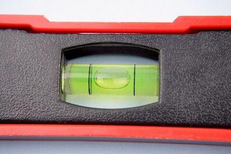 Closeup of spirit bubble level  の写真素材