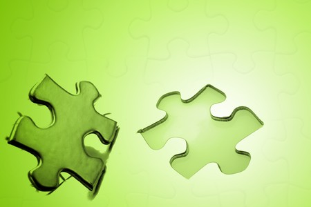 Final piece of jigsaw puzzleの写真素材