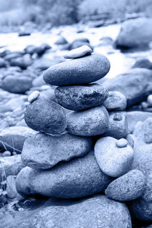 Stack of river rocks  の写真素材