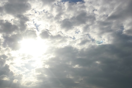 Clouds in a bright summer sky  