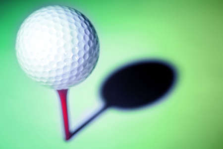 Golf ball on teeの写真素材