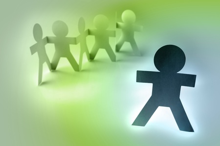 Standing out from the crowdの写真素材