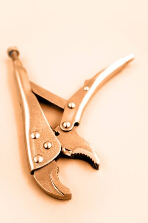 Pliers on plain backgroundの写真素材