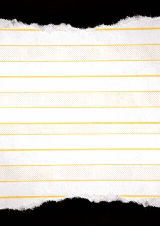 Ripped lined paper, space for copyの写真素材